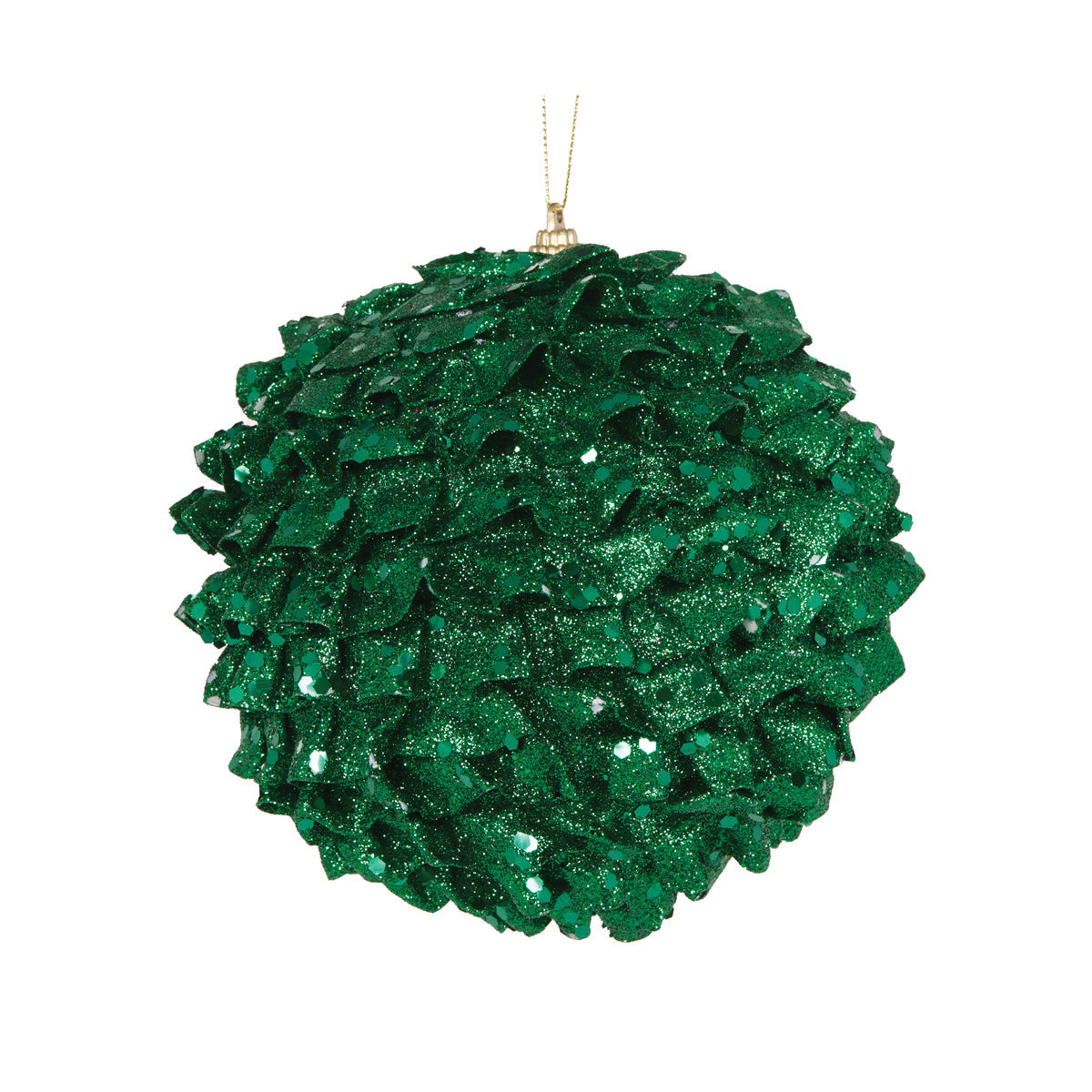 XL GREEN RUFFLES BAUBLE