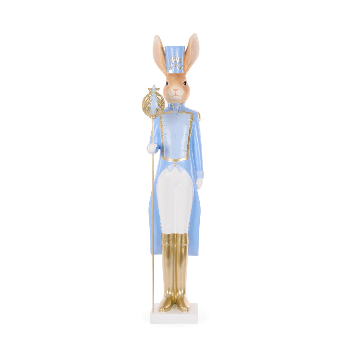 BLUE REGAL NUTCRACKER WITH STAFF