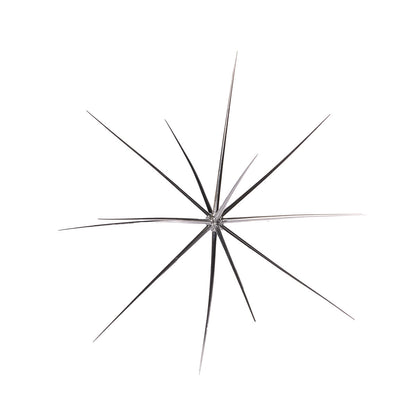 Large Metallic Silver Starburst Ornament