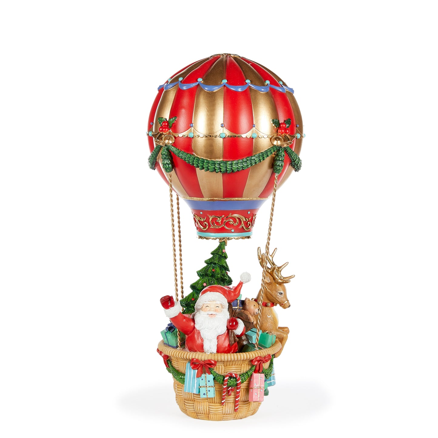 Traditional Santa In Hot Air Balloon