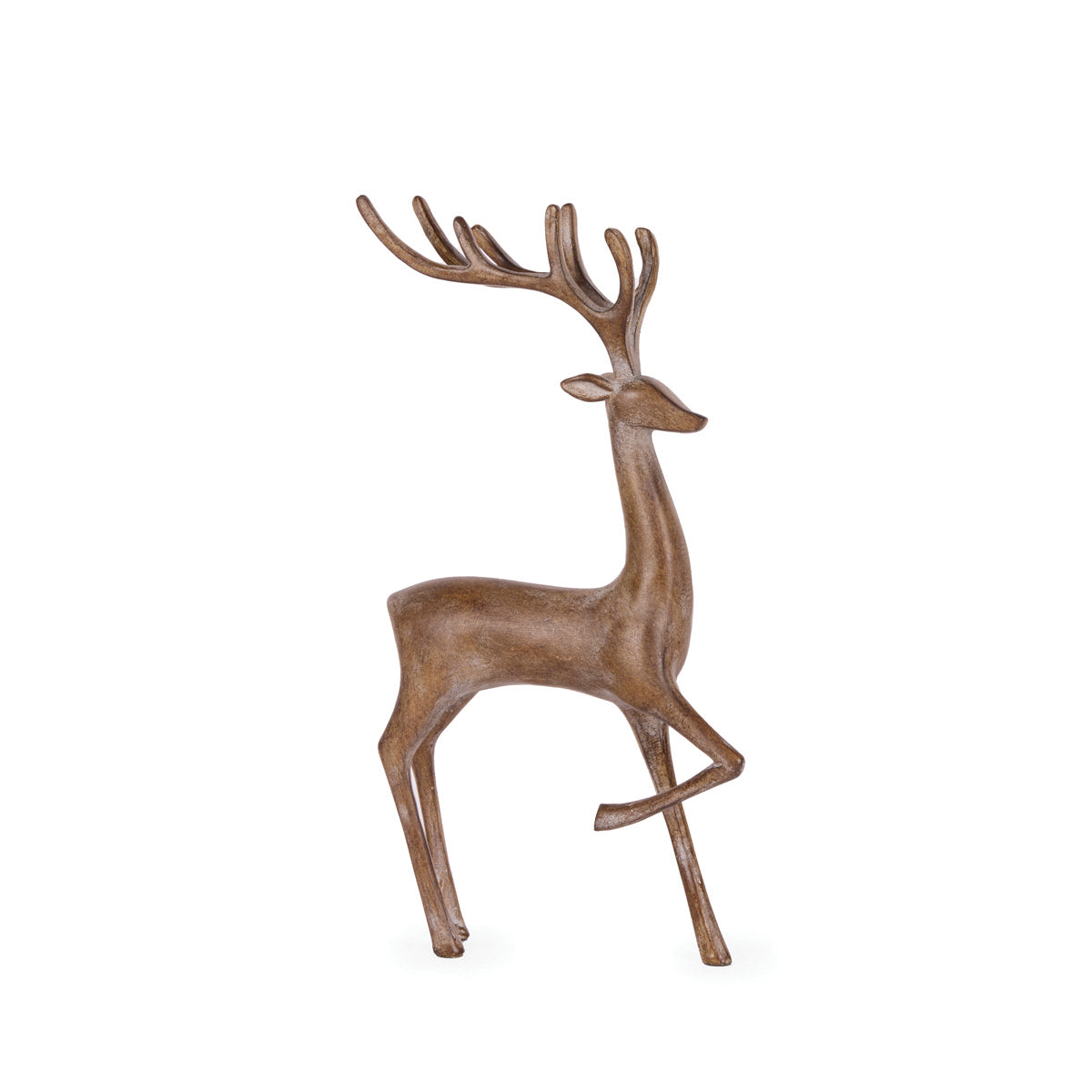 34 CM WOODGRAIN REINDEER