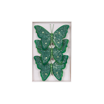3pk Emerald Butterflies
