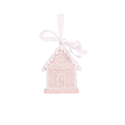 Pink Gingerbread House Hanging