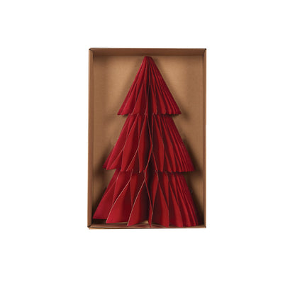 Red Short Table Top Paper Tree