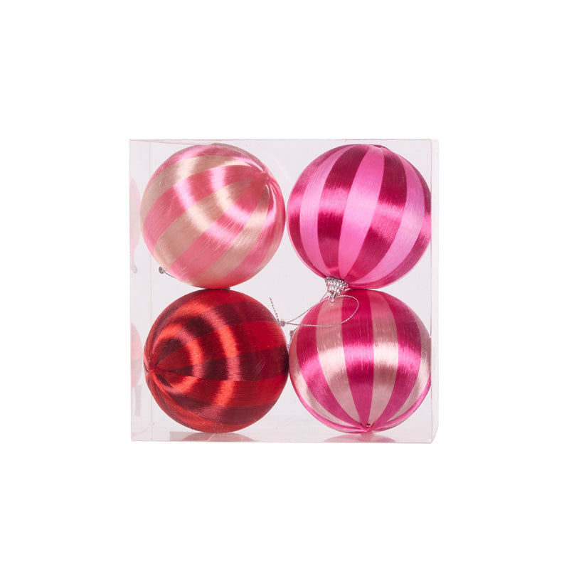 4pk Pink Joy Silk Baubles