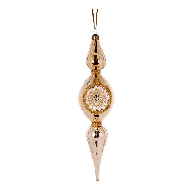 Gold Reflector Drop Finial