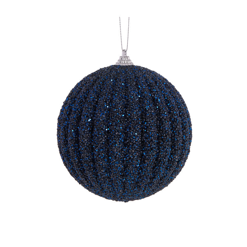 Navy Textured Rib Bauble