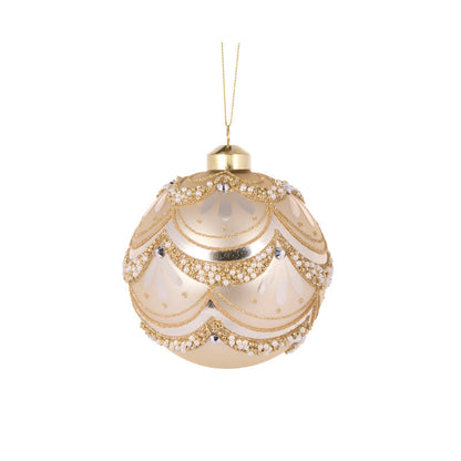 Gold Embellished Scallop Bauble
