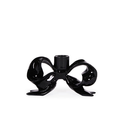 Black Bow Candle Holder