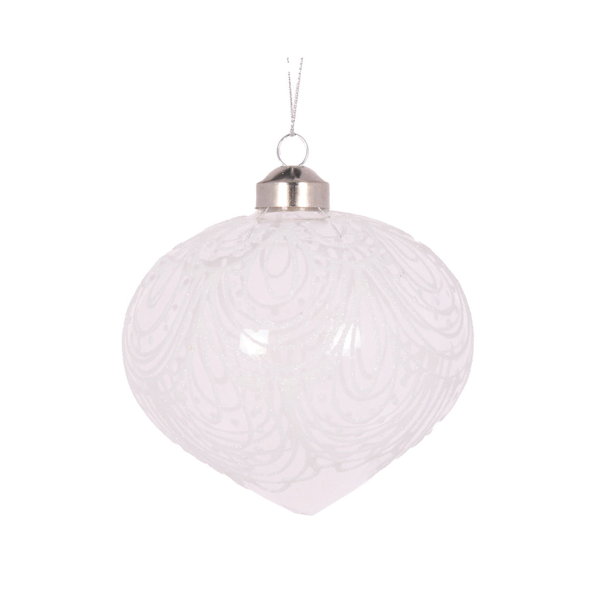 Clear Piped Lace Onion Bauble