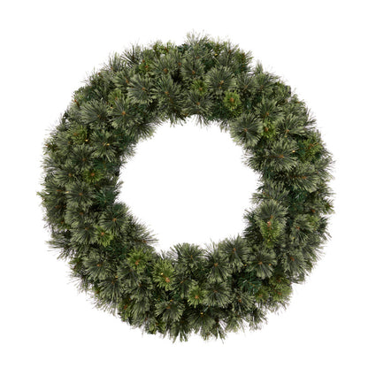 90cm Frosted Scotch Pine Wreath - 100 LED