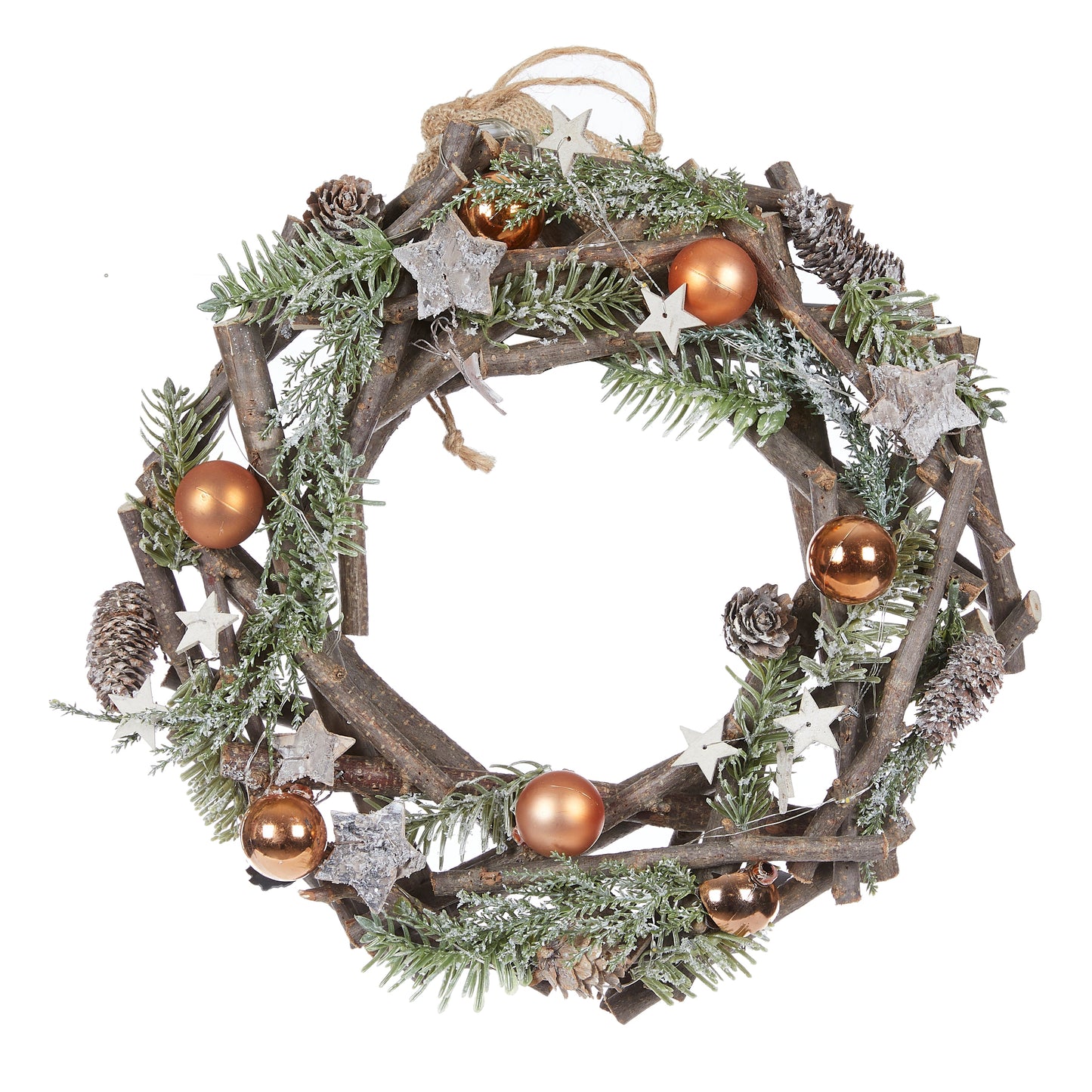 Copper Baubles Wreath