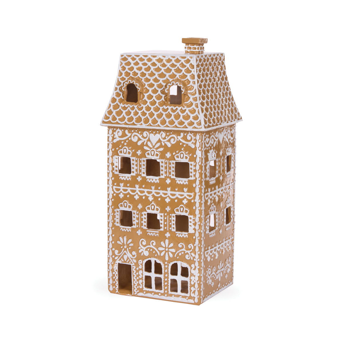 LED Intricate Piped Gingerbread Townhouse