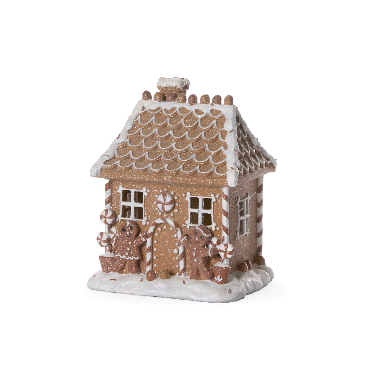 LED PIPED GINGERBREAD COTTAGE