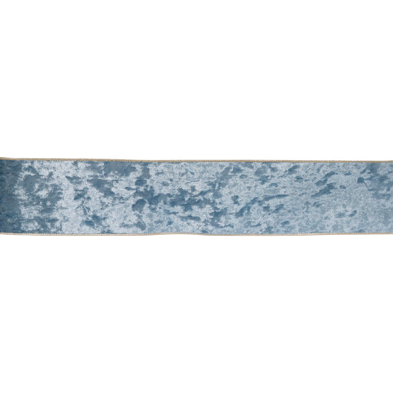 10cm Light Blue Velvet Ribbon
