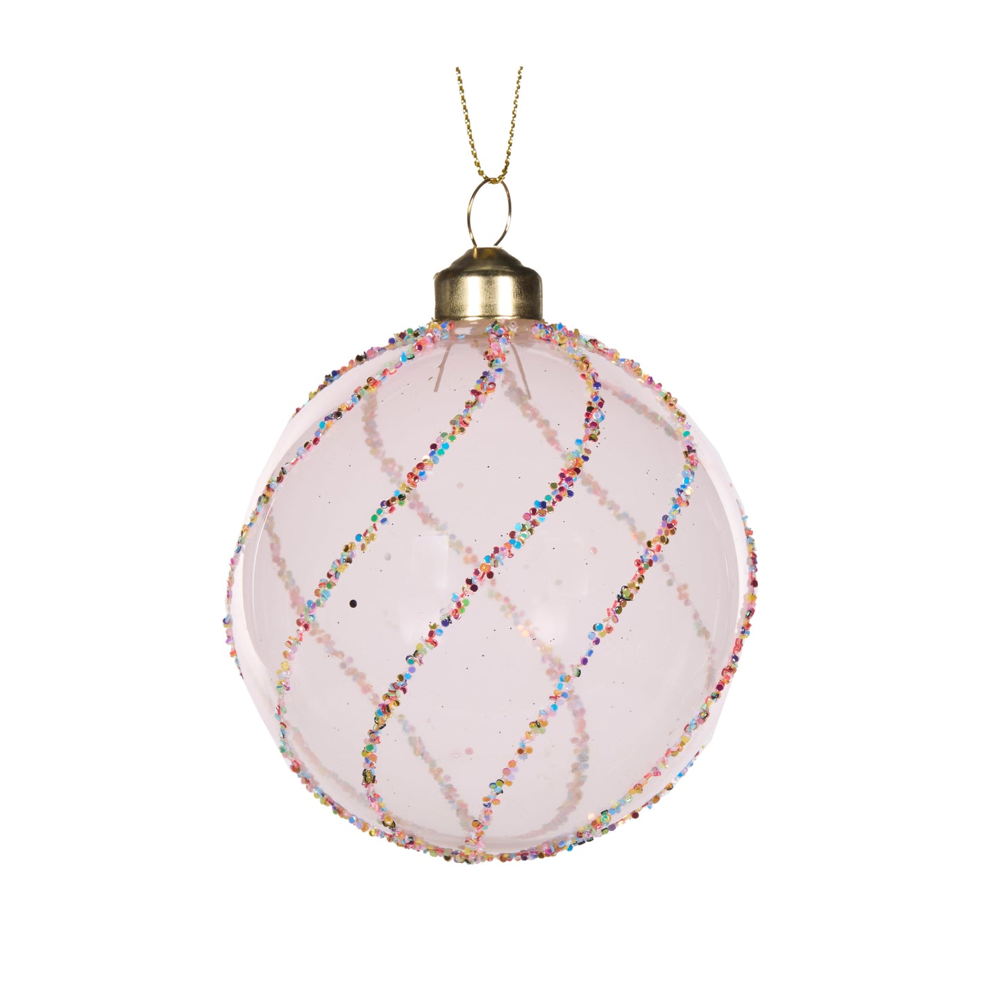 Pink Sprinkles Swirl Bauble Hanging