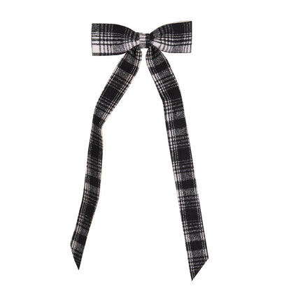 White Plaid Long Bow