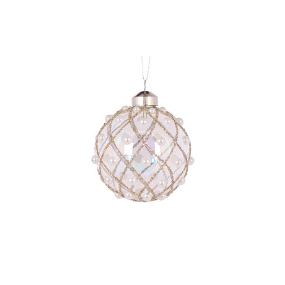 Iridescent Quilted Pearl Bauble