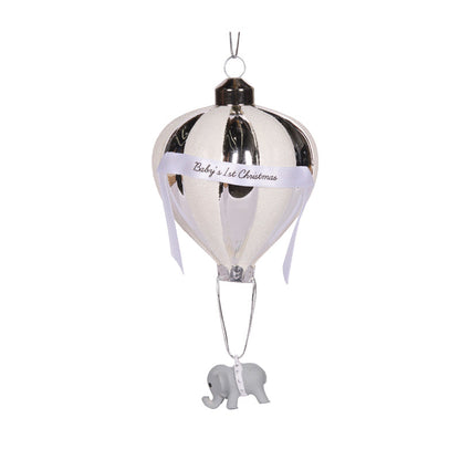 Silver Baby's 1st Christmas Balloon