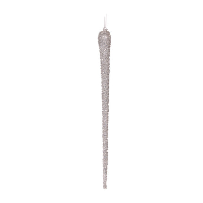Silver Glittered Drop