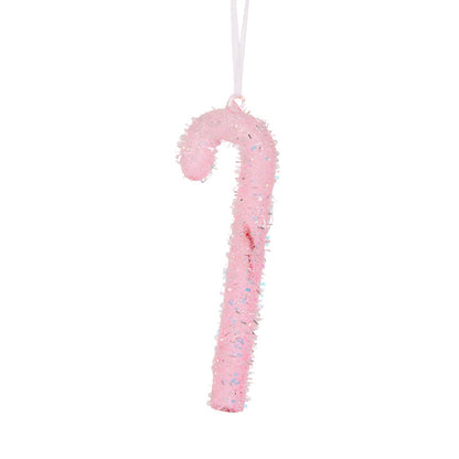 Pink Confetti Candy Cane Ornament