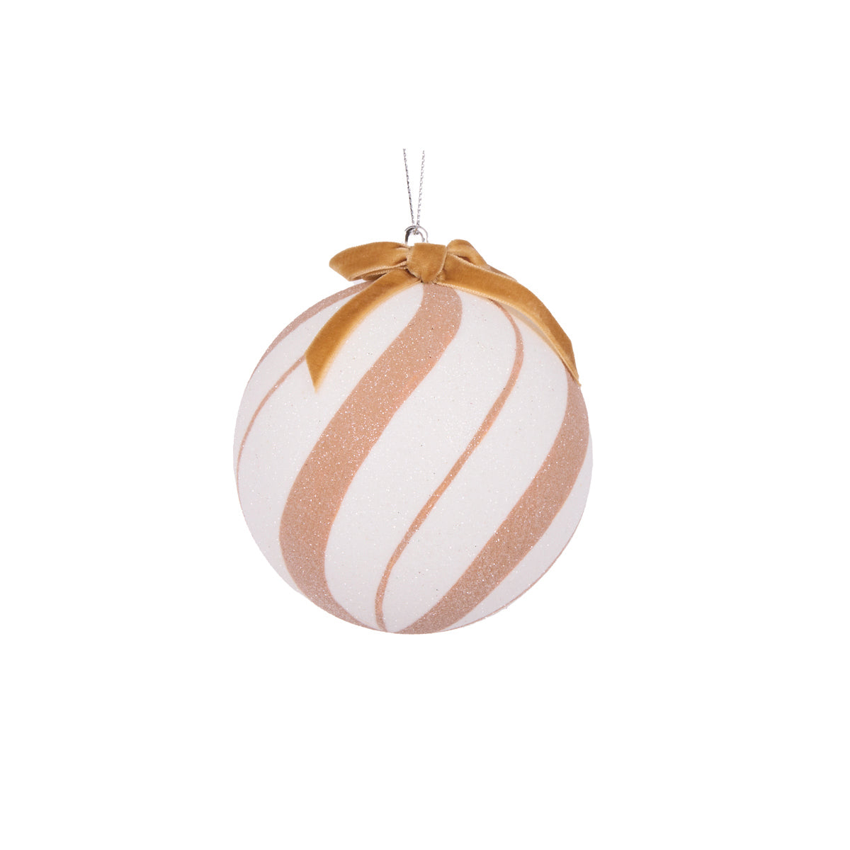 White Gingerbread Swirl Bauble
