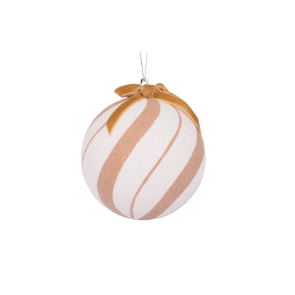 White Gingerbread Swirl Bauble