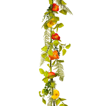 150 Cm Spring Poppies Garland