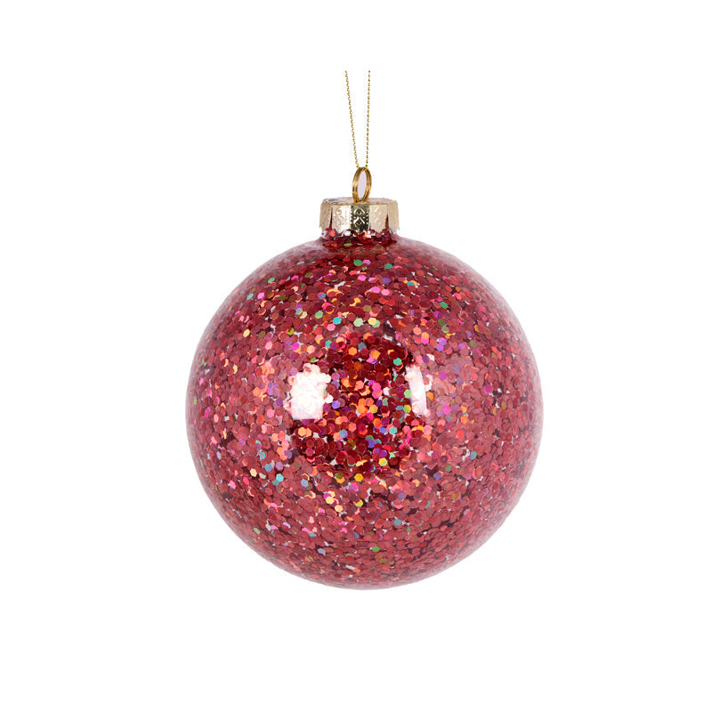 Pink Glitter Filled Bauble