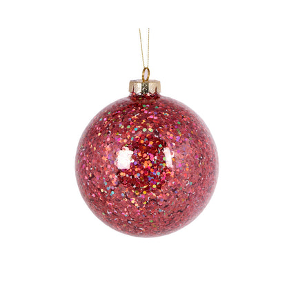 Pink Glitter Filled Bauble