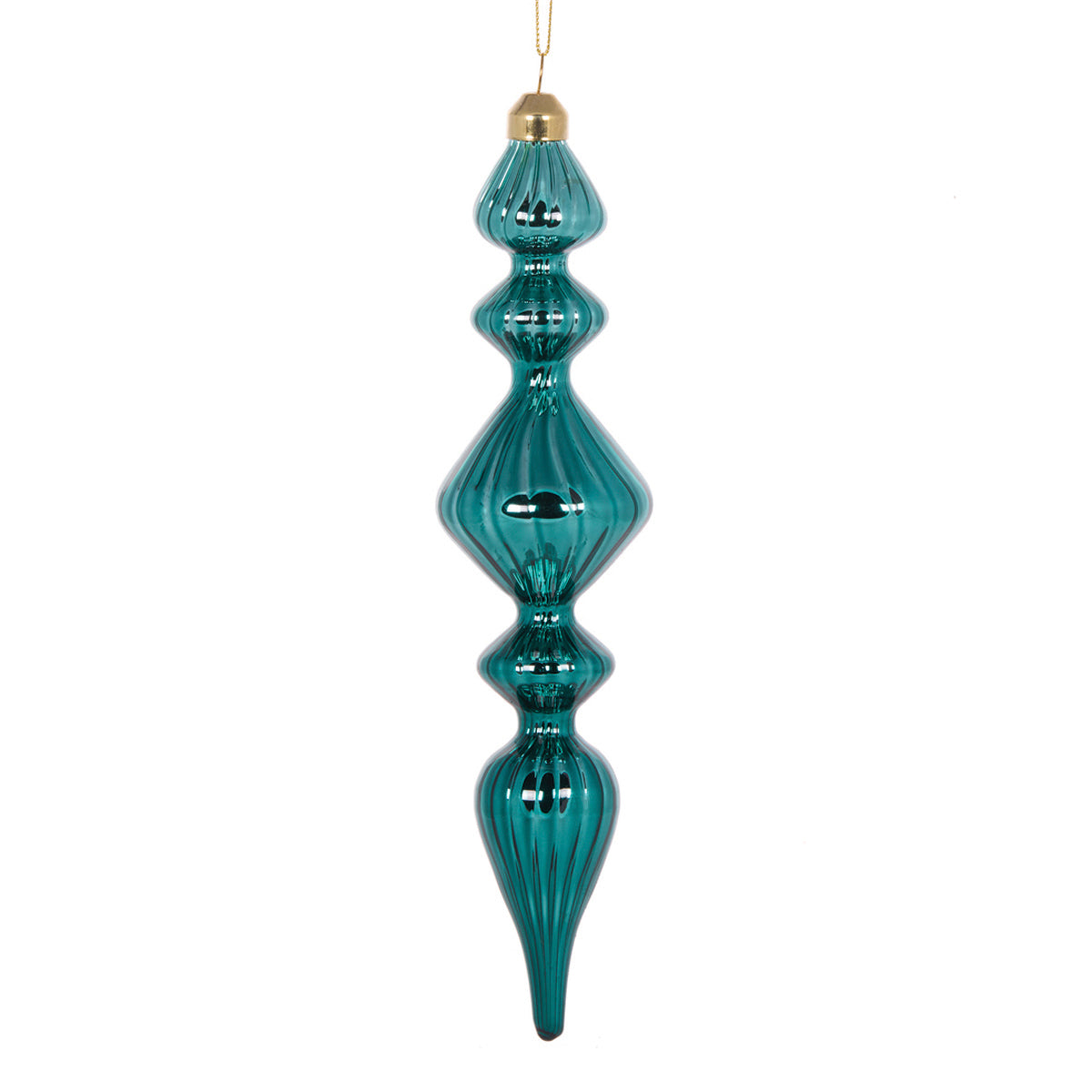 RETRO AQUA RIBBED FINIAL