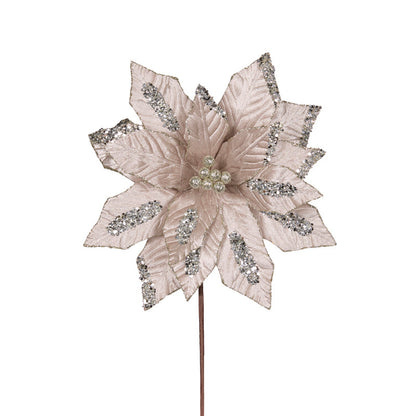Platinum Bejewelled Poinsettia