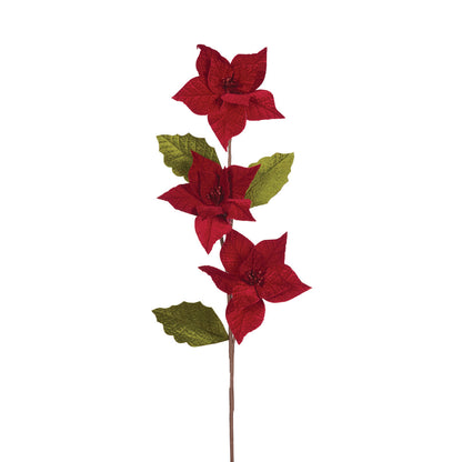 Red Poinsettia Spray