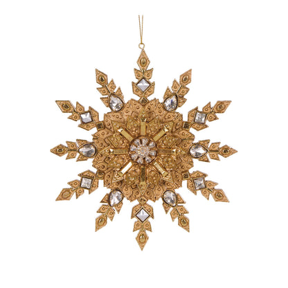 17cm Gold Deco Snowflake Ornament