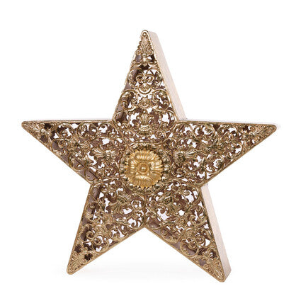 60cm LED Metal Gold Star Lantern