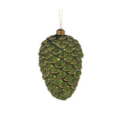 Luxe Frosted Pinecone Ornament