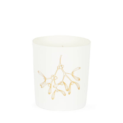 Porcelain Candle With Mistletoe