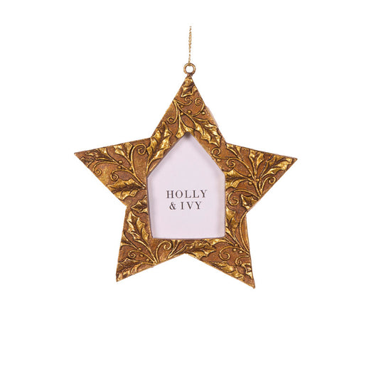 Gilded Star Frame Ornament