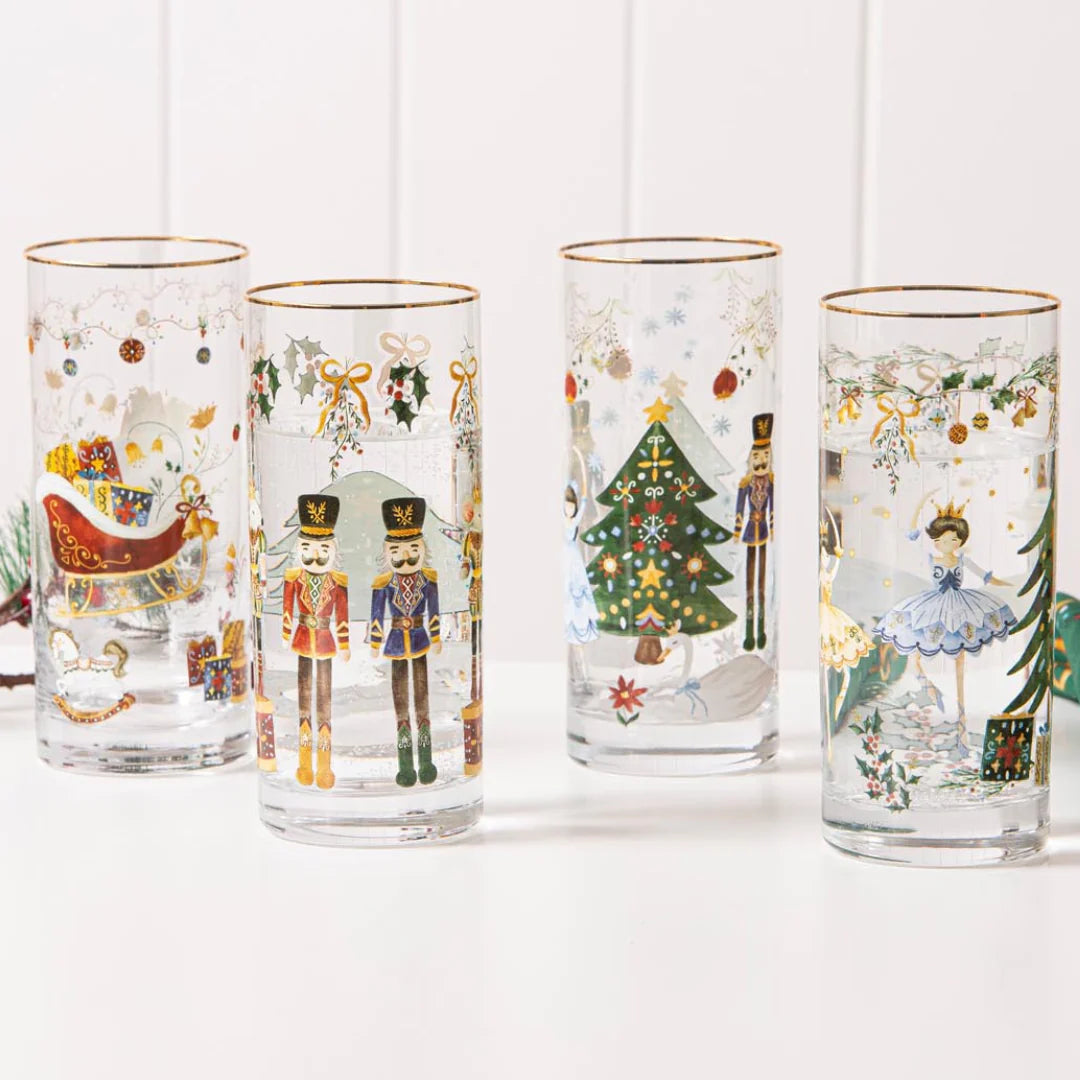 Christmas Wonderland Crystal 4pk Highball