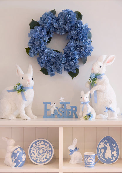 LUXE BLUE HYDRANGA WREATH