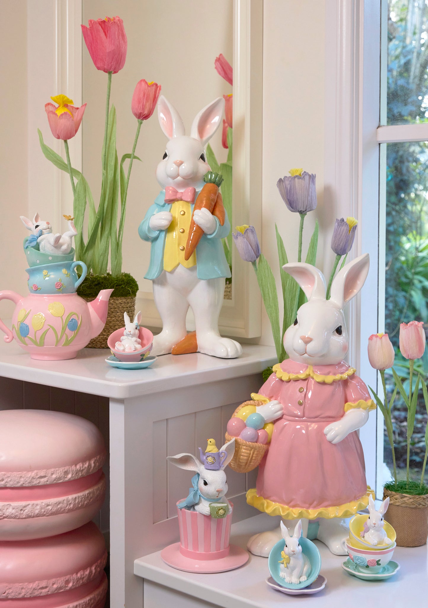 PASTEL TEATIME BUNNY STACK