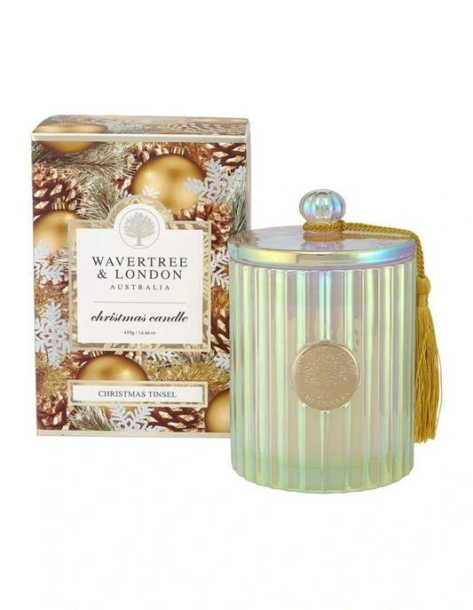 Luxe Christmas Tinsel Candle