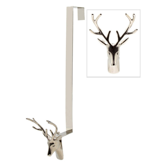 SILVER REINDEER WREATH HANGER