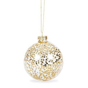Gold Star Filled Bauble