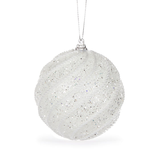 White Swirl Bauble