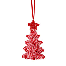 Load image into Gallery viewer, Red And White Strap Tree Hanging
