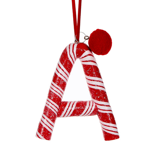 Candy Cane Letter A Hanging