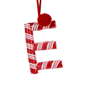 Candy Cane Letter E Hanging