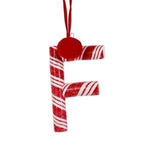 Candy Cane Letter F Hanging