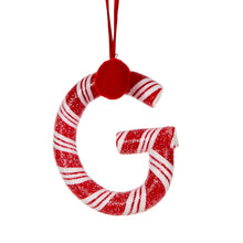 Load image into Gallery viewer, Candy Cane Letter G Hanging
